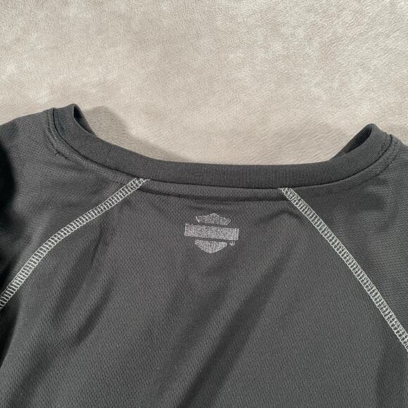 Vintage Harley Davidson Motorcycles Biker Long Sleeves Cold Black T-shirt - Picture 6 of 7